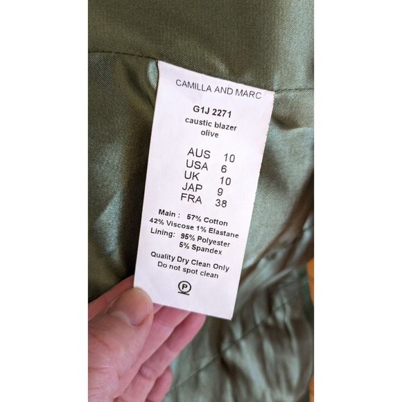 Camilla and Marc Caustic Blazer Olive Green - Picture 10 of 11